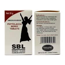 SBL's Phytolacca Berry - 25 Gm |Pack Of 3|, Tablet