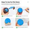80ml Blue Pick Stone Set to Relieve Mental Volcanic Stone Stress Relief Tool for Adults with Anxiety view 4