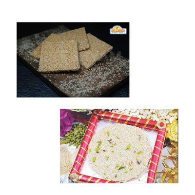 Shree Shyam Special Mix Dryfruit Tilpatti & Rajasthani Rewari Sesame Dessert Combo | Traditional Indian Sweets (500g Each) - 1kg