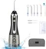 H2Ofloss Cordless Water Dental Flosser, Portable Oral Irrigator for Teeth, Braces, Rechargeable & IPX7 Waterproof Teeth Cleaner for Home Travel HF2 Black, 1 Count (Pack of 1), 0.38 grams view 1