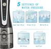 H2Ofloss Cordless Water Dental Flosser, Portable Oral Irrigator for Teeth, Braces, Rechargeable & IPX7 Waterproof Teeth Cleaner for Home Travel HF2 Black, 1 Count (Pack of 1), 0.38 grams view 3
