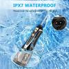 H2Ofloss Cordless Water Dental Flosser, Portable Oral Irrigator for Teeth, Braces, Rechargeable & IPX7 Waterproof Teeth Cleaner for Home Travel HF2 Black, 1 Count (Pack of 1), 0.38 grams view 4