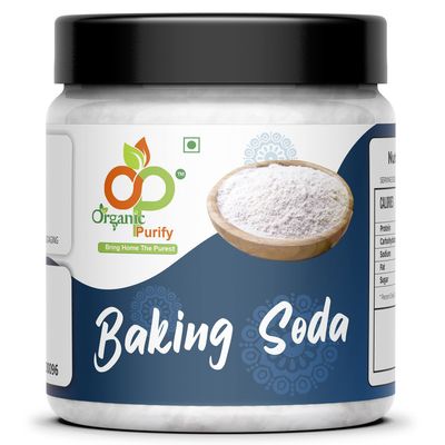 Organic Purify Baking Soda Jar, 400 g [Food Grade Sodium Bicarbonate, Perfect for Baking/Cooking/Cleaning, Triple Refined] 400gm Jar Pack