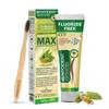 Bentodent 100% Organic Toothpaste with Toothbrush & Natural Cardamom Essential Oil, Gentle Herbal Formula for Kids & Family, Hypoallergenic, Fresh Breath Protection- (Cardamom Toothpaste+Toothbrush) view 1