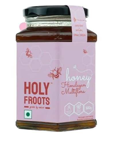 Holyfroots Raw Himalayan Multiflora Honey, | 100% Raw, Natural, Single Origin | No Sugar Adulteration (500g)
