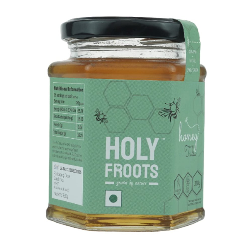 Holyfroots Tulsi Honey, | 100% Raw, Natural, Single Origin | No Sugar Adulteration (330g)