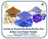 A D Food & Herbs Combo of Butterfly Pea Flower/Chamomile/Blue Corn Flower Powder Aromatic Edible for Homemade Lattes, Tea Blends, Bath Salts, Face packs & Body packs (100 GMS x Pack of 3) view 2
