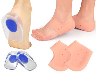 Spefez Insole For Shoes Men Height Increase Insole With Gel Heel Pad For Heel Pain Silicon Heel Pad For Women Pain Relief Silicon Heel Pad For Women For Men Ankle Support Cushion (New Combo)
