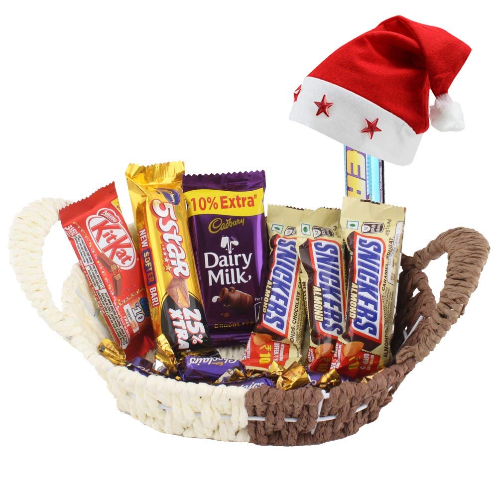 SFU E Com All Time Favourite Hamper| Premium Christmas Chocolate Gift Hamper | Chocolate Gift with Christmas Cap | 367