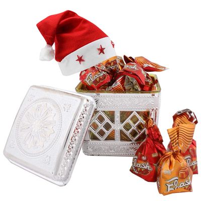 SFU E Com Designer Chocolate Gift Box| Premium Christmas Chocolate Gift Hamper | Chocolate Gift with Christmas Cap | 034