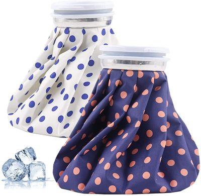 DEE Sons Ice Bag, Ice Bag Packs, Ice Pack for Injuries, Hot & Cold Therapy, Teeth Pain Cold Pack, Hot and Cold Reusable Ice Bag,Hot Cold Therapy for Knee Leg Injury Headaches,Toothache, (2-Pack, 9 Inch)