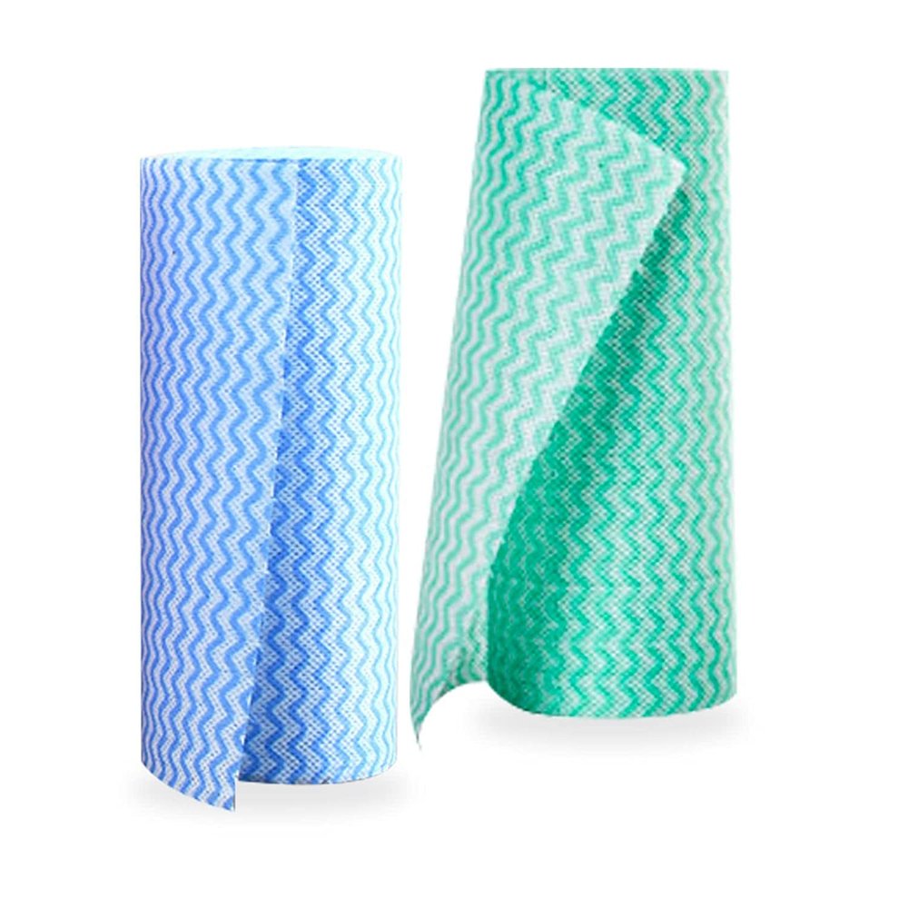STARDOM MART Kitchen Tissue roll Cleaning Wipes Washable & Reusable Quick Dry Non-Woven Dish Towels for Home & Kitchen Cleansing Super Absorbent Soft & Hygienic 160 Pulls each Roll (Pack of 2)