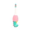 Adore Dino Brush Toddler Manual Toothbrush Comfortable To Use Deep Cleaning Dense Bristle Animal Design Funny Children Toothbrush For Home (Pink), 1 count view 1