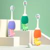 Adore Dino Brush Toddler Manual Toothbrush Comfortable To Use Deep Cleaning Dense Bristle Animal Design Funny Children Toothbrush For Home (Pink), 1 count view 4
