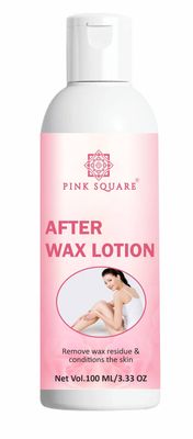 Pink Square After Waxing Lotion for Men and Women (Pack of 1, Each 100 ml)|After Wax Lotion for After Waxing, Moisturizing and Soothing for Skin After Wax Gel for Skin Repair Gel for After Wax|