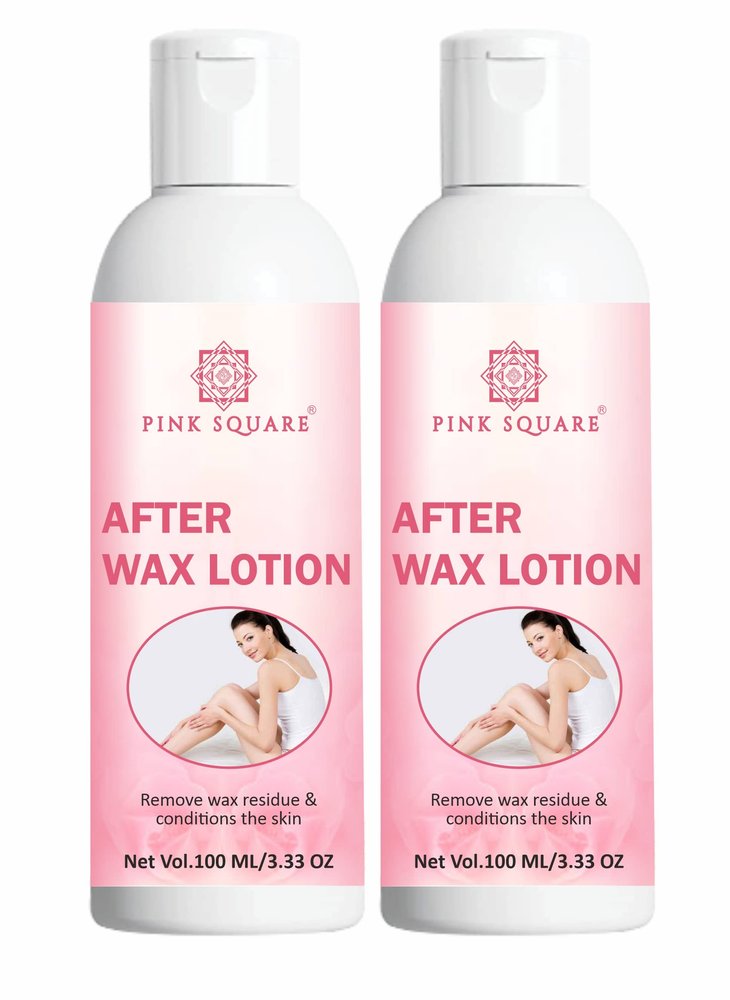 Pink Square After Waxing Lotion for Men and Women (Pack of 2, Each 100 ml)|After Wax Lotion for After Waxing, Moisturizing and Soothing for Skin After Wax Gel for Skin Repair Gel for After Wax|