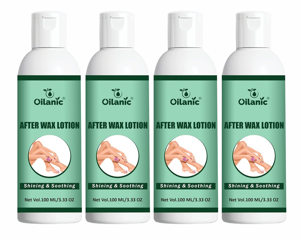 Oilanic After Waxing Lotion for Men and Women (Pack of 4, Each 100 ml)|Soothing and Nourishing Skin Care for Smooth and Soft Feel Helps Reduce Dryness Hydrates and Refreshes Non Greasy Formula|