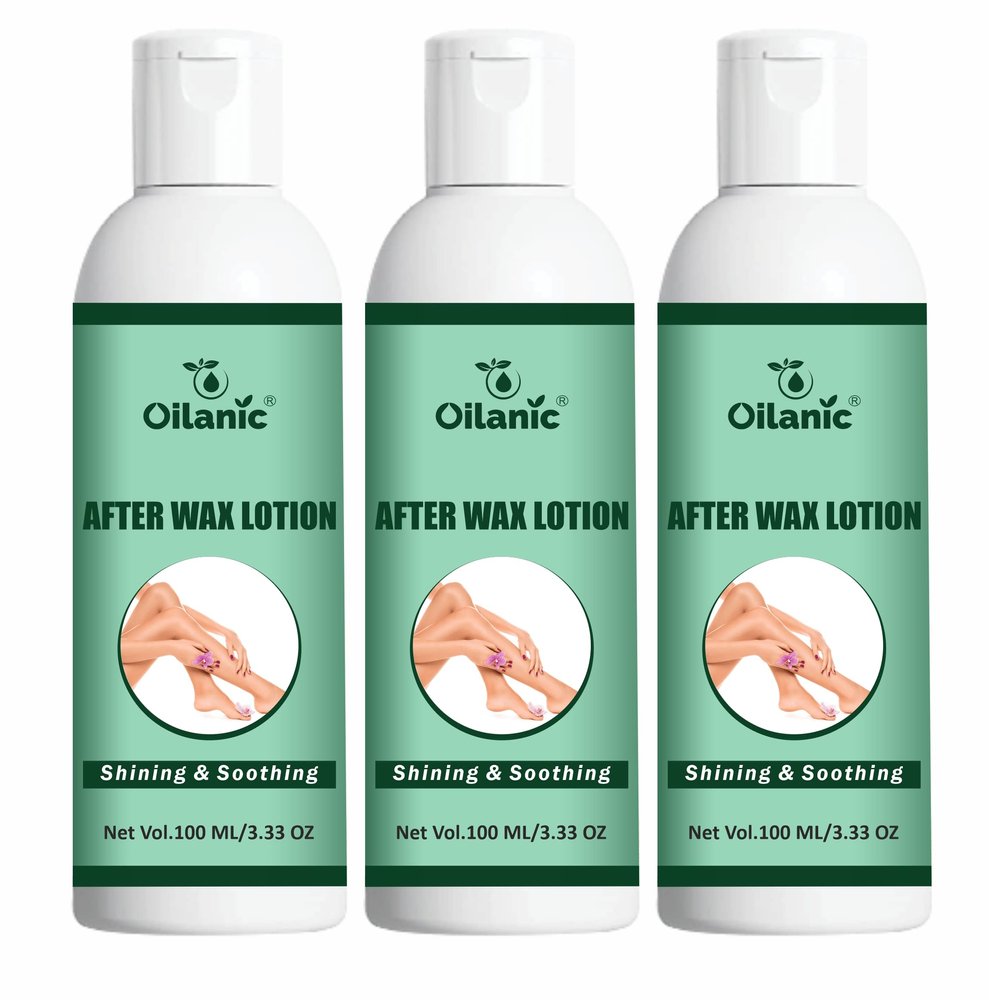 Oilanic After Waxing Lotion for Men and Women (Pack of 3, Each 100 ml)|Soothing and Nourishing Skin Care for Smooth and Soft Feel Helps Reduce Dryness Hydrates and Refreshes Non Greasy Formula|