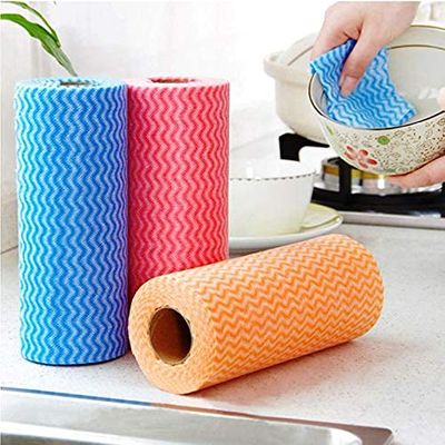 STARDOM MART All Purpose 3 Ply Kitchen Roll Cleaning Wipes Washable Roll Pack of 3