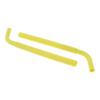 CALANDIS 2Pcs Silicone Flexible Reusable Straight Bendy Drinking Straws Yellow view 2