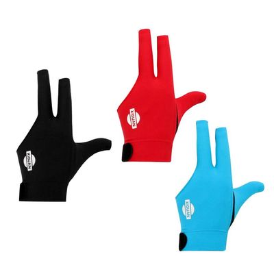 CALANDIS 3-Finger Professional Elastic Left Hand Snooker Pool Cue Billiard Glove Blue
