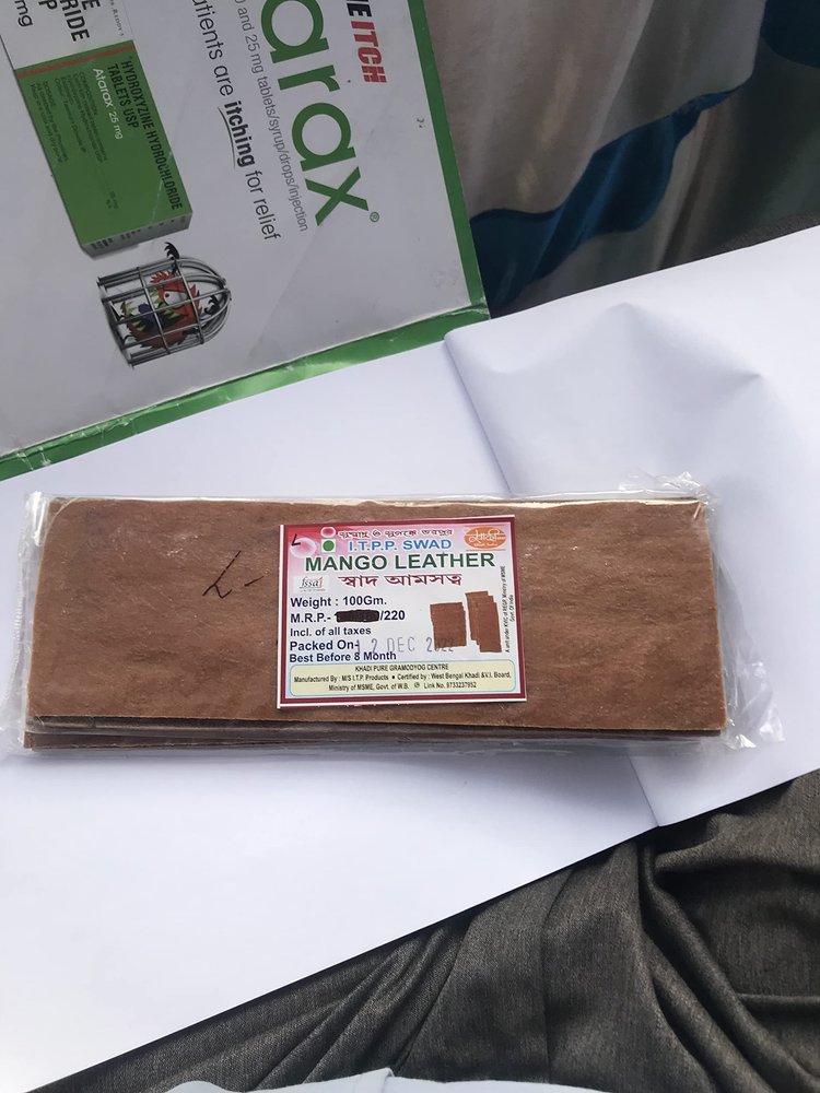KHADI ITPP SWAD Pure Gopal Bhog Mango Amsatya(Papad)500Gm Famous At Malda Distric,West Bengal