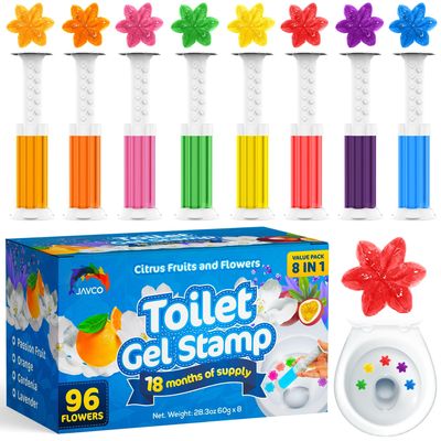 JAVCO -96 Flowers- Flower Toilet Gel Stamp | Toilet Scent Fresheners | Toilet Fresheners Gel Toilet (Mix Scent)