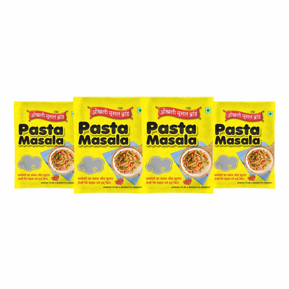 OKHLI MUSAL BRAND Authentic Aromatic Italian Pasta Macaroni/Noodles/Penne/Fusilli Pasta Masala|Whole Spices Blend With Authentic Traditional Taste| X 150Gm)