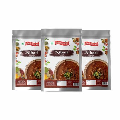 Authentic Lucknowi Mughlai Nalli Nihari Nahari Masala|Whole Spices Blend With Authentic Traditional Taste||Natural Spices|No Preservatives(NO Added Colors) 2940gm(pack of 3x 980gm)