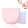 Pink Cute Retainer Case with Vent Holes Food Grade Silicone Retainer Cleaner Case Dental Retainer Holder Case with Lanyard Slim Cool Thin Container Braces Case for Girls Women Kids Boys Men Portable Travel Denture Mouth Guard Aligner Case view 1