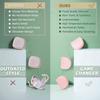 Pink Cute Retainer Case with Vent Holes Food Grade Silicone Retainer Cleaner Case Dental Retainer Holder Case with Lanyard Slim Cool Thin Container Braces Case for Girls Women Kids Boys Men Portable Travel Denture Mouth Guard Aligner Case view 3