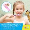 55Dental Kids Toothbrush Set of 8  Soft Giraffe Toothbrush for Kids 3-12. Easy-Grip, Bristle Cover, Self-Standing & Splited Bottom for Cup Rim. by Lix, 4 Colors view 2
