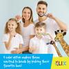 55Dental Kids Toothbrush Set of 8  Soft Giraffe Toothbrush for Kids 3-12. Easy-Grip, Bristle Cover, Self-Standing & Splited Bottom for Cup Rim. by Lix, 4 Colors view 4