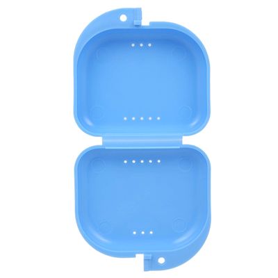 Huaishu Denture Box Denture Case Dental False Teeth Cleaning Box Denture Bath Container Retainer Denture Holder