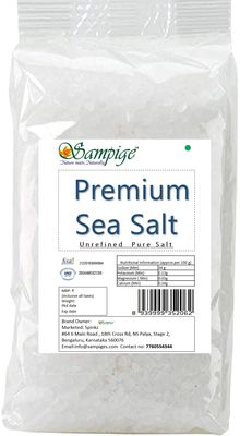 Sampige Pure Natural Sea Salt|Unrefined Goodness for Culinary Delight|Pure Natural sea salt- Chemical free processed-Hand cleaned|2.7 kg - 2700 Gram