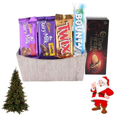 SFU E Com Chocolate Gift Hamper For Your Family, Friends, Relatives|Premium Christmas Chocolate Gift Hamper|Christmas Gift Pack With Santa & Tree Combo Hamper|860,386 Grams