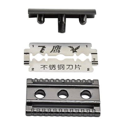 T.O.G. Zin Alloy Men Double Edge Safety Shaving Razor Beard Grooming Tool Black