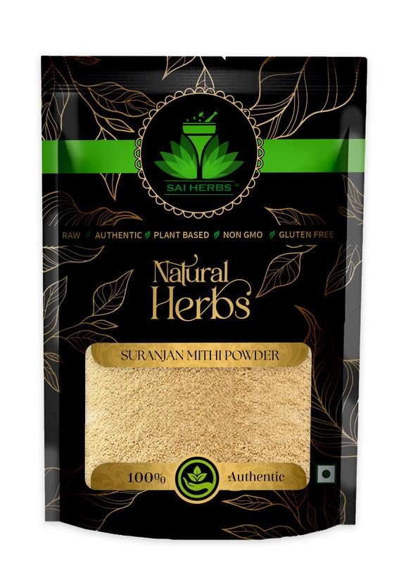 SAI HERBS Suranjaan Mithi Pdr. - Suranjan Sweet Pdr.- Colchicum Luleum Pdr. - Pure & Natural (500 Grams)