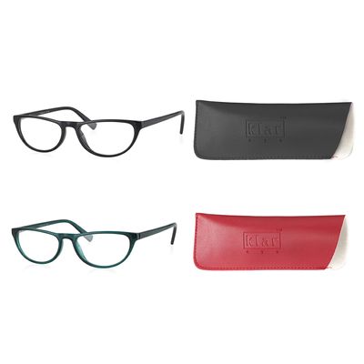 klar Eye Cat Eye Reading Glasses For Women Mobile and Computer reading glasses Anti reflection Scratch resistant reading glasses Powers from +0.75 to +3.50 (K-3022+1.5-P2_BL_BR)