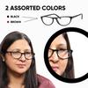 klar Eye Cat Eye Reading Glasses For Women Mobile and Computer reading glasses Anti reflection Scratch resistant reading glasses Powers from +0.75 to +3.50 (K-3022+1.5-P2_BL_BR) view 2
