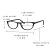 klar Eye Cat Eye Reading Glasses For Women Mobile and Computer reading glasses Anti reflection Scratch resistant reading glasses Powers from +0.75 to +3.50 (K-3022+1.5-P2_BL_BR) view 4