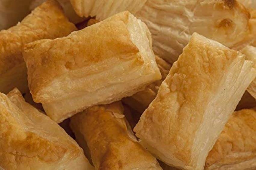 OKHLI MUSAL BRAND Khari Puff, Tea Time Snacks, Namkeen Snacks,Family Pack,Cookies Biscuit - 300gm(pack of 2x 150gm)|Fan Khari, Crunchy Tea Time Snack Biscuits, Fan biscuit, Cookies