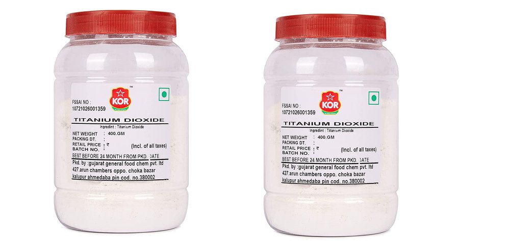 KOR Titanium Dioxide, 800g (400g x Pack of 2) White Colourant Powder for Cake Fondants Icing Modelling Paste, Flower Paste & White Chocolate