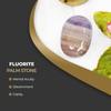 9Dzine Natural Polished Multi-Fluorite Palm Stones Crystal, Oval Shape Gemstone For Relaxation, Meditation, Protection, and Reiki Healing, Anxiety Stress Relief Cabochon Stone (1 Piece) view 2