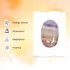 9Dzine Natural Polished Multi-Fluorite Palm Stones Crystal, Oval Shape Gemstone For Relaxation, Meditation, Protection, and Reiki Healing, Anxiety Stress Relief Cabochon Stone (1 Piece) view 3