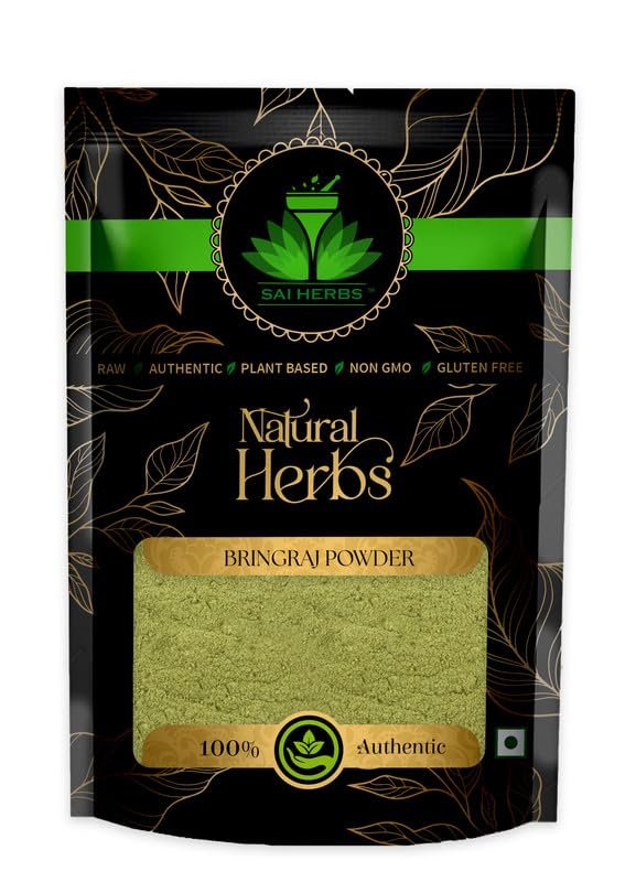 SAI HERBS Bringraj Extract Churan - Bhangra Leaves Extract Churan - Eclipta Alba Extract Churan - Pure & Natural (100 Grams)