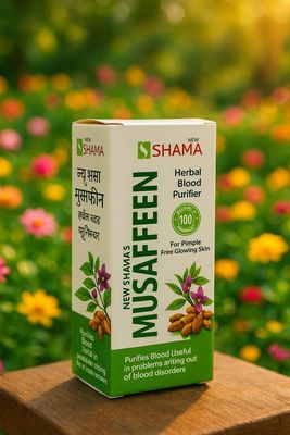 New Shama Musaffeen Syrup (200ml Each Pack of 2) Natural Blood Purifier & Fairness Face Skin Blemish Control Dark Spot Correction Brightening