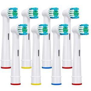 ZORBES Pack of 8 Replacement Toothbrush Heads Compatible Refills for Most Braun Oral-B Electric Toothbrushes with Classic Precise Clean Replacement Brush Heads