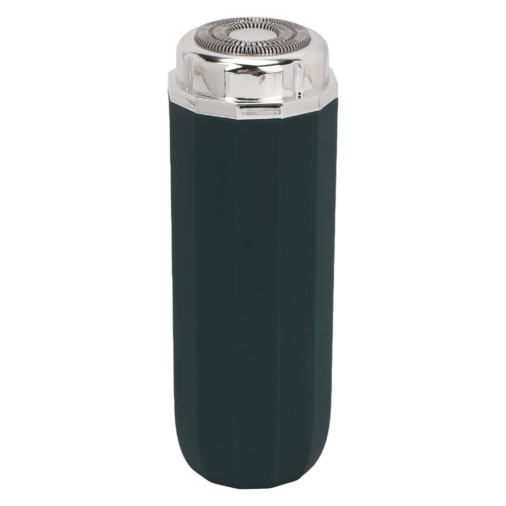 Beard Trimmer, Grooming Stainless Steel Men Electric Trimmer for Travel (Dark Green)