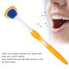 Tongue Brush, Breath Freshening Flexible Control Ergonomic Design Tongue Scraper for Mouth orange view 3